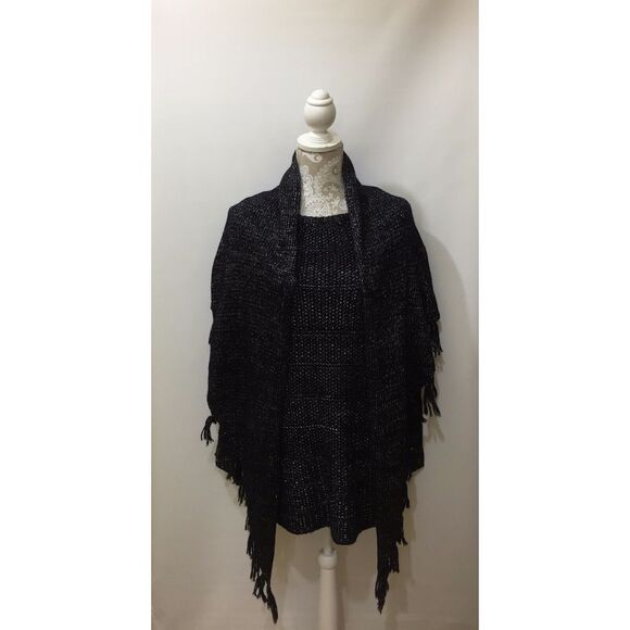 White House Black Market Sweaters - White House Black Sweater Shawl Set Women's Medium Black ‎ Long Sleeves